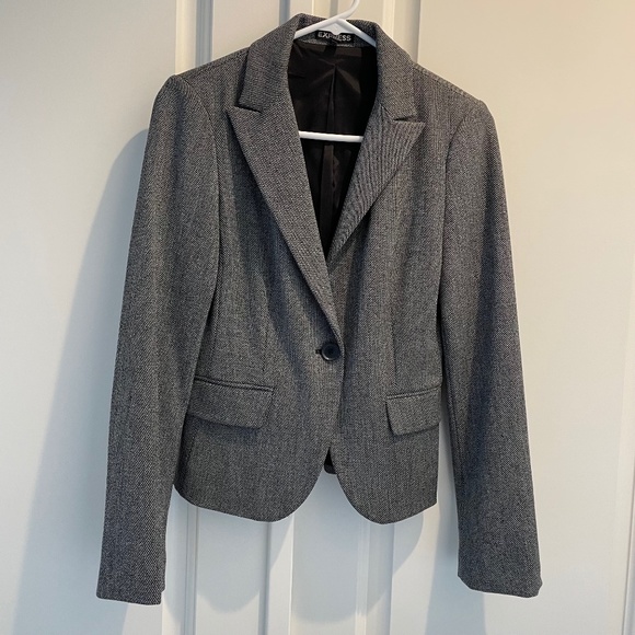 Beautiful Quality Express Women’s Lined Jacket in Black & White Tweed - Picture 1 of 6